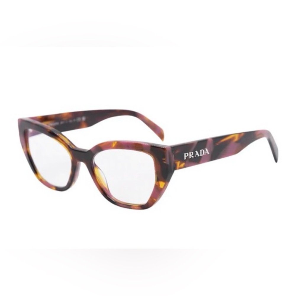 Prada Brown and purple Patterned Eyeglasses - Picture 1 of 7